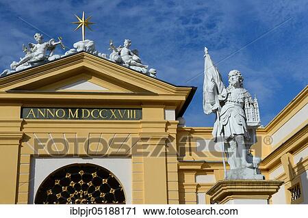 Stift Melk, entrance gate, Melk, Lower Austria, Austria, Europe View Large Photo Image Stock Image - Stift Melk, entrance gate, Melk, Lower Austria, Austria, Europe. Fotosearch