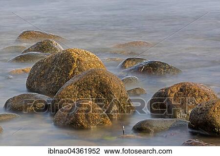 Stock Image - Stones at coast, Denmark, Europe. Fotosearch