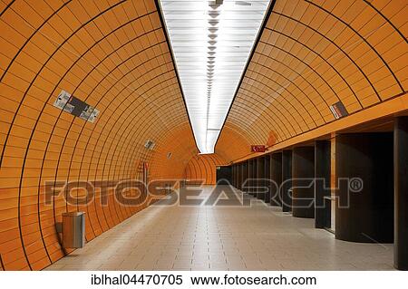Stock Photography - Subway station Marienplatz, Munich, Upper Bavaria, Bavaria, Germany, Europe. Fotosearch