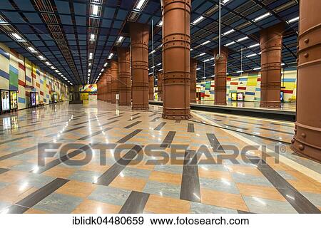 Subway station Olaias, Lisbon, Portugal, Europe View Large Photo Image Stock Photo - Subway station Olaias, Lisbon, Portugal, Europe. Fotosearch