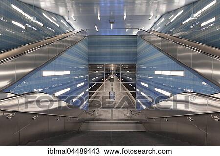 Subway station Überseequartier, HafenCity, Hamburg, Germany, Europe View Large Photo Image Stock Image - Subway station Überseequartier, HafenCity, Hamburg, Germany, Europe. Fotosearch