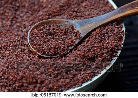 Sumac powder in bowl and spoon, Rhus coriaria View Large Photo Image Stock Photo - Sumac powder in bowl and spoon, Rhus coriaria. Fotosearch