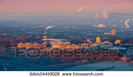 Sunrise at RUB Ruhr University, Bochum, Ruhr district, North Rhine-Westphalia, Germany, Europe View Large Photo Image Stock Photo - Sunrise at RUB Ruhr University, Bochum, Ruhr district, North Rhine-Westphalia, Germany, Europe. Fotosearch