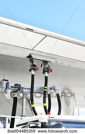 Tank nozzle on wing, refueling, Thai Airways, Boeing, Boeing 747, Airport Munich, Upper Bavaria, Germany, Europe View Large Photo Image Stock Photo - Tank nozzle on wing, refueling, Thai Airways, Boeing, Boeing 747, Airport Munich, Upper Bavaria, Germany, Europe. Fotosearch