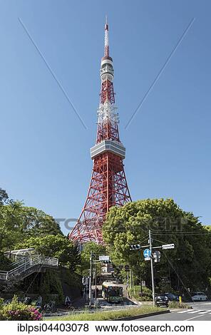 Stock Photo - Television tower, Tokyo Tower, Tokyo, Japan, Asia. Fotosearch