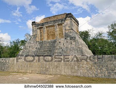 Stock Photo - Templo del Hombre Barbado, Temple of the Bearded Man, historic Mayan city of Chichen Itza, Piste, Yucatan, Mexico, Central America. Fotosearch
