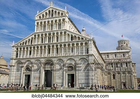 Picture - The cathedral of the Assumption, Piazza dei Miracoli, Pisa, Tuscany, Italy, Europe. Fotosearch