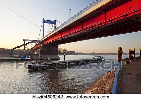 The Friedrich Ebert Bridge over the Rhine, Ruhrort, Duisburg, Ruhr district, North Rhine-Westphalia. Germany View Large Photo Image Stock Image - The Friedrich Ebert Bridge over the Rhine, Ruhrort, Duisburg, Ruhr district, North Rhine-Westphalia. Germany. Fotosearch