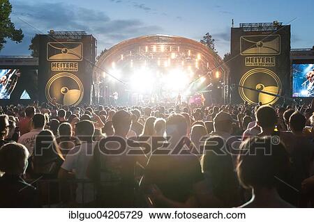 Stock Photo - The Irish-American folk-punk rock band Flogging Molly from Los Angeles, USA, with frontman Dave King live at the 25th Heitere Open Air in Zofingen, Canton of Aargau, Switzerland, Europe. Fotosearch
