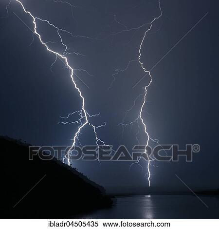 Thunderstorm with lightning over the sea, East London, South Africa, Africa View Large Photo Image Stock Photography - Thunderstorm with lightning over the sea, East London, South Africa, Africa. Fotosearch