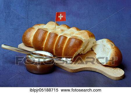 Stock Photography - Ticino bread, Ticino bread and bowl with butter. Fotosearch