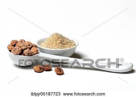 Tigernuts and tigernut flour, Cyperus esculentus View Large Photo Image Stock Image - Tigernuts and tigernut flour, Cyperus esculentus. Fotosearch