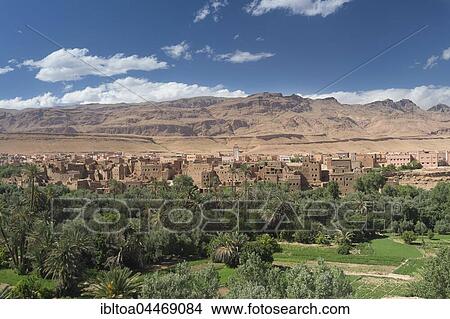 Picture - Tinghir, oasis city on the road of the kasbahs, South Morocco, Morocco, Africa. Fotosearch