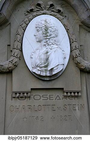 Stock Photo - Tomb of Charlotte von Stein, Historical Cemetery, Weimar, Thuringia, Germany, Europe. Fotosearch