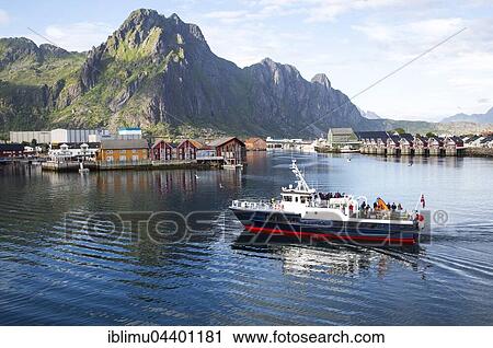 Tourist boat in harbour, Svolvaer, Lofoten Islands, Nordland, Norway, Europe View Large Photo Image Stock Image - Tourist boat in harbour, Svolvaer, Lofoten Islands, Nordland, Norway, Europe. Fotosearch
