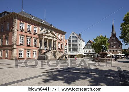 Town hall, Detmold marketplace, Weser Uplands, North Rhine-Westphalia, Germany, Europe View Large Photo Image Stock Image - Town hall, Detmold marketplace, Weser Uplands, North Rhine-Westphalia, Germany, Europe. Fotosearch