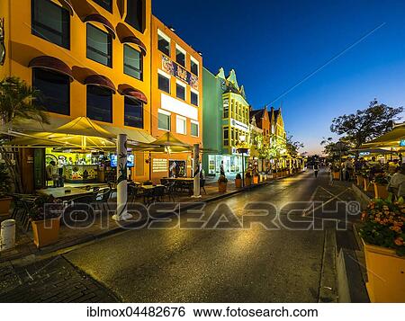 Trade arcade on the waterfront, Dutch-Caribbean colonial style, district Punda, Willemstad, Caribbean, Lesser Antilles, Curacao, South America View Large Photo Image Stock Photograph - Trade arcade on the waterfront, Dutch-Caribbean colonial style, district Punda, Willemstad, Caribbean, Lesser Antilles, Curacao, South America. Fotosearch