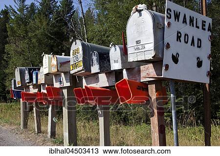 Traditional American mailboxes near Ferndale, Montana Province, USA, North America View Large Photo Image Stock Image - Traditional American mailboxes near Ferndale, Montana Province, USA, North America. Fotosearch