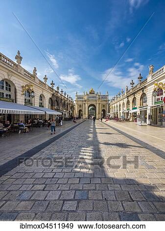 Stock Photo - Triumph Arc Héré, Place Stanislas, Nancy, Meurthe-et-Moselle, Lorraine, France, Europe. Fotosearch