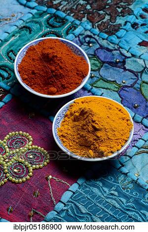 Turmericpowder ( Curcuma longa) and chili powder in bowls ( Capsicum annuum) View Large Photo Image Stock Image - Turmericpowder ( Curcuma longa) and chili powder in bowls ( Capsicum annuum). Fotosearch