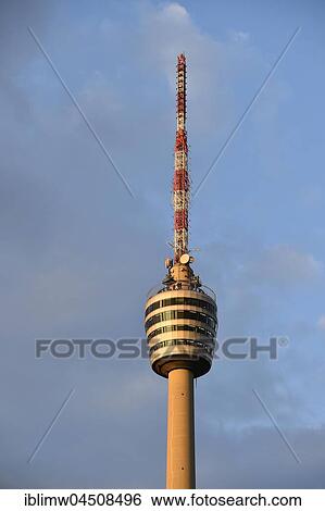 Stock Photograph - TV Tower, Stuttgart, Baden-Württemberg, Germany, Europe. Fotosearch