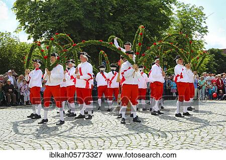 Ulmer Binder Dance in the monastery yard in Söflingen, tradition, customs, cooper, cooper, Ulm, Baden-Württemberg, Germany, Europe View Large Photo Image Stock Photo - Ulmer Binder Dance in the monastery yard in Söflingen, tradition, customs, cooper, cooper, Ulm, Baden-Württemberg, Germany, Europe. Fotosearch