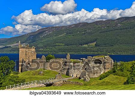 Urquhart Castle, ruins at Loch Ness, Drumnadrochit, Scottish Highlands, Scotland, UK View Large Photo Image Stock Photo - Urquhart Castle, ruins at Loch Ness, Drumnadrochit, Scottish Highlands, Scotland, UK. Fotosearch