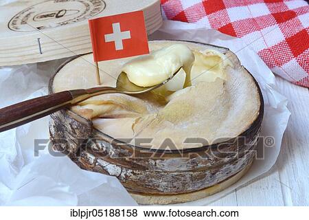 Stock Photo - Vacherin Mont d'Or, Swiss soft cheese, Valle de Joux, Vaud Jura, Switzerland, Europe. Fotosearch