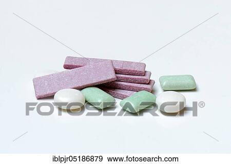 Various chewing gums, chewing gum lozenges, dragees, chewing gum strips View Large Photo Image Stock Photo - Various chewing gums, chewing gum lozenges, dragees, chewing gum strips. Fotosearch