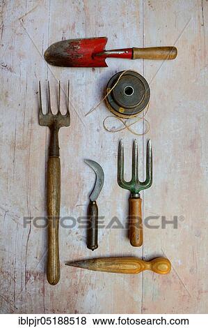 Stock Photo - Various garden tools. Fotosearch