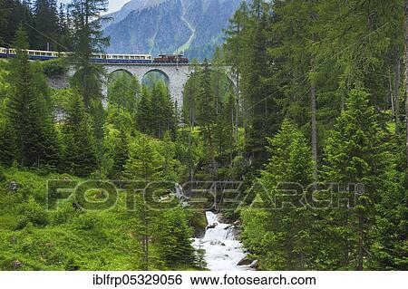 Viaduct on the Albula Pass, Albula, Grisons Alps, Grisons, Switzerland, Europe View Large Photo Image Stock Photograph - Viaduct on the Albula Pass, Albula, Grisons Alps, Grisons, Switzerland, Europe. Fotosearch