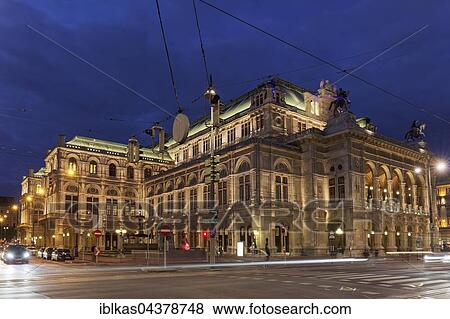 Stock Photo - Vienna State Opera, Wiener Ringstrasse, 1st District, Vienna, Austria, Europe. Fotosearch