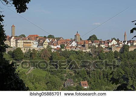 View from Burggarten to the old town, Rothenburg ob der Tauber, Middle Franconia, Bavaria, Germany, Europe View Large Photo Image Stock Image - View from Burggarten to the old town, Rothenburg ob der Tauber, Middle Franconia, Bavaria, Germany, Europe. Fotosearch