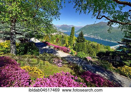 View from Parco San Grato on Lake Lugano with lake dam of Melide, Carona, Lugano, Canton of Ticino, Switzerland, Europe View Large Photo Image Stock Photo - View from Parco San Grato on Lake Lugano with lake dam of Melide, Carona, Lugano, Canton of Ticino, Switzerland, Europe. Fotosearch