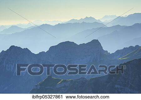 Stock Image - View from the Brienzer Rothorn, Bernese Oberland, Switzerland, Europe. Fotosearch