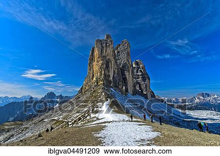 View from the Forcella Lavaredo of the Three Peaks, Sexten Dolomites, South Tyrol Province, Province of South Tyrol, Italy, Europe View Large Photo Image Stock Photo - View from the Forcella Lavaredo of the Three Peaks, Sexten Dolomites, South Tyrol Province, Province of South Tyrol, Italy, Europe. Fotosearch
