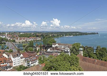 View from the tower of the Cathedral of the historic centre and Lake Constance, Konstanz, Baden-Württemberg, Germany, Europe View Large Photo Image Stock Image - View from the tower of the Cathedral of the historic centre and Lake Constance, Konstanz, Baden-Württemberg, Germany, Europe. Fotosearch