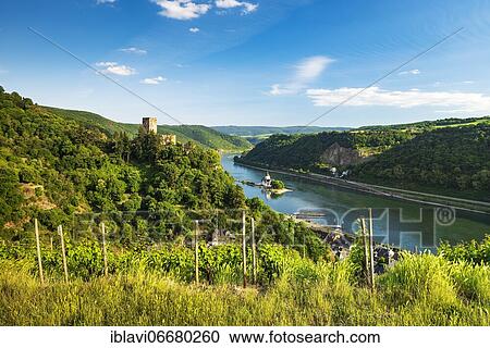 View of Gutenfels Castle on the Rhine, in the back Pfalzgrafenstein Castle, Kaub, Rhineland-Palatinate, Germany, Europe View Large Photo Image Stock Image - View of Gutenfels Castle on the Rhine, in the back Pfalzgrafenstein Castle, Kaub, Rhineland-Palatinate, Germany, Europe. Fotosearch