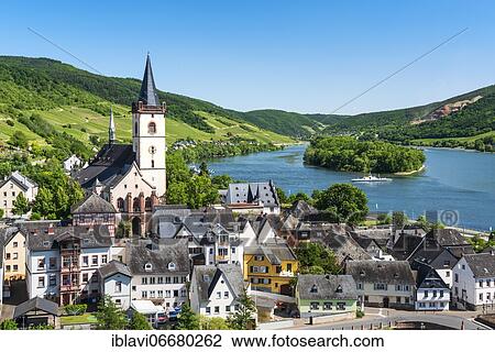 View of Lorch on the Rhine with St. Martin's Church, Rheingau, World Heritage Upper Middle Rhine Valley, Lorch, Hesse, Germany, Europe View Large Photo Image Stock Image - View of Lorch on the Rhine with St. Martin's Church, Rheingau, World Heritage Upper Middle Rhine Valley, Lorch, Hesse, Germany, Europe. Fotosearch
