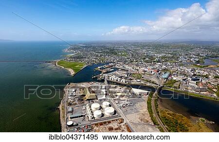 View of town and harbour, docks, Galway, County Clare, Ireland, Europe View Large Photo Image Stock Photography - View of town and harbour, docks, Galway, County Clare, Ireland, Europe. Fotosearch