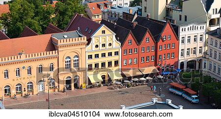 View on old town market with city hall, Schwerin, Mecklenburg-Western Pomerania, Germany, Europe View Large Photo Image Picture - View on old town market with city hall, Schwerin, Mecklenburg-Western Pomerania, Germany, Europe. Fotosearch