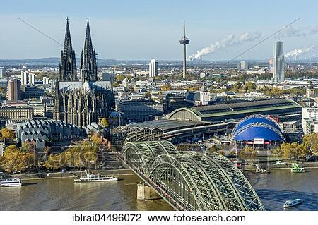 View over the river Rhine, Cologne's historic centre, Museum Ludwig, Cologne Cathedral, Hohenzollern Bridge, Central Station, Musical Dome, behind Colonius TV tower and KölnTurm, Cologne, North Rhine-Westphalia, Germany, Europe View Large Photo Image Stock Image - View over the river Rhine, Cologne's historic centre, Museum Ludwig, Cologne Cathedral, Hohenzollern Bridge, Central Station, Musical Dome, behind Colonius TV tower and KölnTurm, Cologne, North Rhine-Westphalia, Germany, Europe. Fotosearch