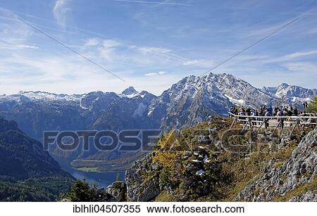 Viewing platform at Jenner with Königssee and Watzmann, Berchtesgaden National Park, Berchtesgaden Alps, Berchtesgadener Land district, Upper Bavaria, Bavaria, Germany, Europe View Large Photo Image Stock Photography - Viewing platform at Jenner with Königssee and Watzmann, Berchtesgaden National Park, Berchtesgaden Alps, Berchtesgadener Land district, Upper Bavaria, Bavaria, Germany, Europe. Fotosearch