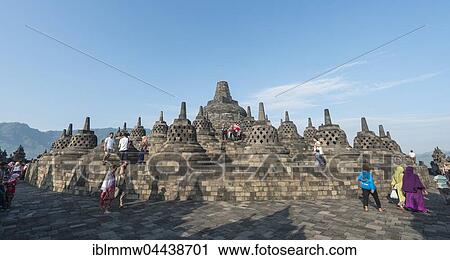 Visitors at Borobudur Temple, stupas, Borobudur, Yogyakarta, Java, Indonesia, Asia View Large Photo Image Stock Image - Visitors at Borobudur Temple, stupas, Borobudur, Yogyakarta, Java, Indonesia, Asia. Fotosearch