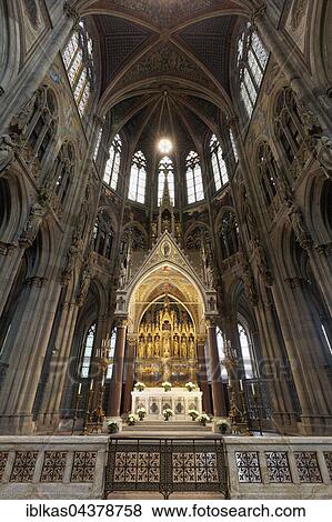 Votive Church, neo-Gothic, choir, Vienna, Austria, Europe View Large Photo Image Stock Photo - Votive Church, neo-Gothic, choir, Vienna, Austria, Europe. Fotosearch