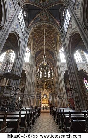 Votive Church, neo-Gothic, choir, Vienna, Austria, Europe View Large Photo Image Stock Photography - Votive Church, neo-Gothic, choir, Vienna, Austria, Europe. Fotosearch