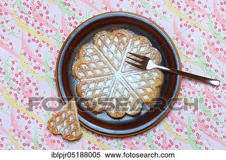 Waffle and fork on plate View Large Photo Image Stock Photography - Waffle and fork on plate. Fotosearch
