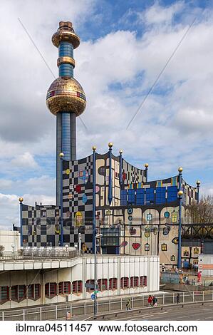 Waste incinerator Spittelau, architect Friedensreich Hundertwasser, Vienna, Austria, Europe View Large Photo Image Stock Photo - Waste incinerator Spittelau, architect Friedensreich Hundertwasser, Vienna, Austria, Europe. Fotosearch