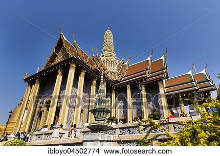 Wat Phra Kaew or Grand Palace, Temple of Emerald Buddha, Bangkok, Thailand, Asia View Large Photo Image Picture - Wat Phra Kaew or Grand Palace, Temple of Emerald Buddha, Bangkok, Thailand, Asia. Fotosearch