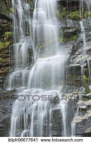 Stock Image - Waterfall, Ticino, Switzerland, Europe. Fotosearch